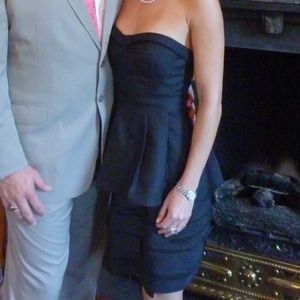 BCBGmaxazria strapless dress size 0 black